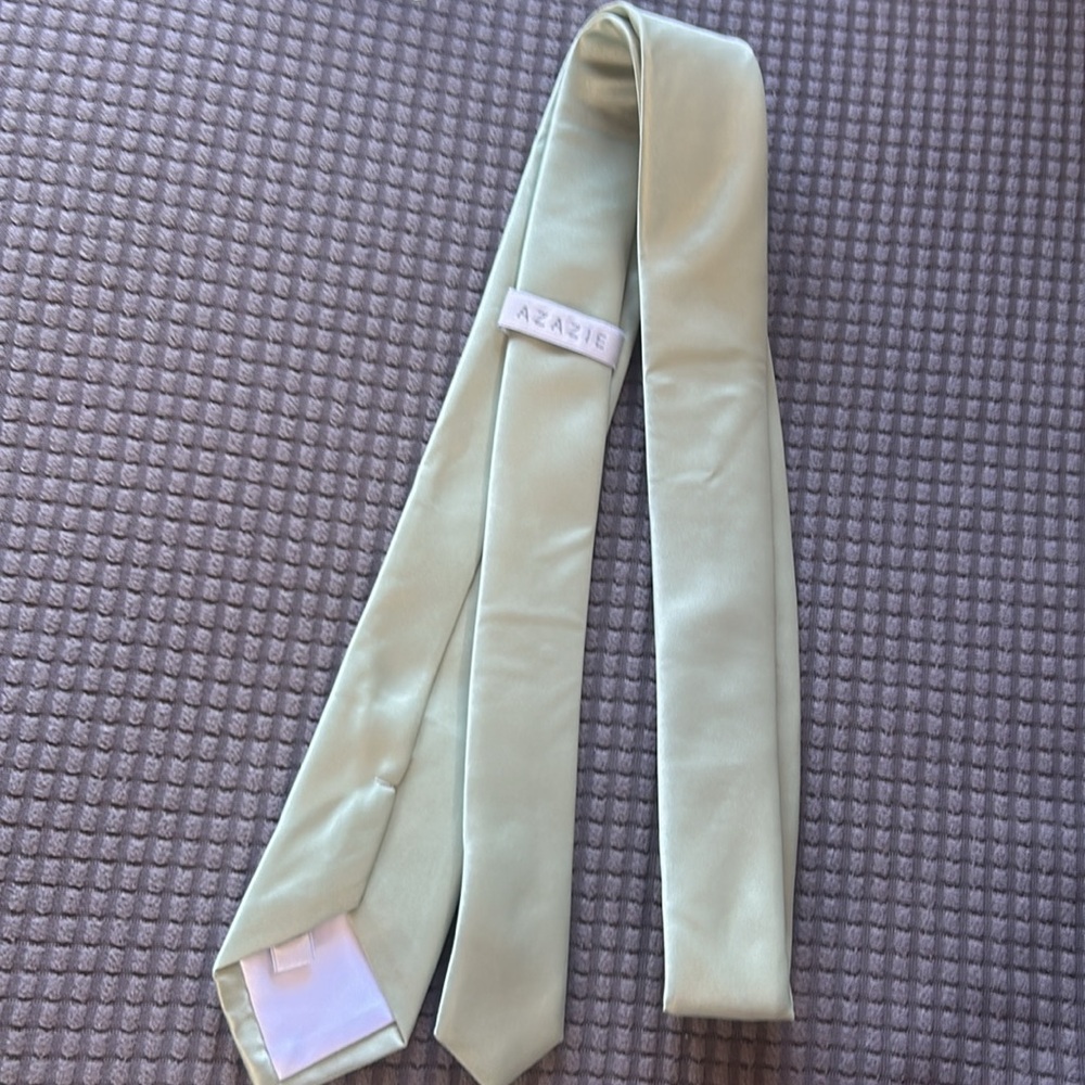 Azazie Gentlemen’s Collection Satin Skinny Tie - Picture 5 of 9